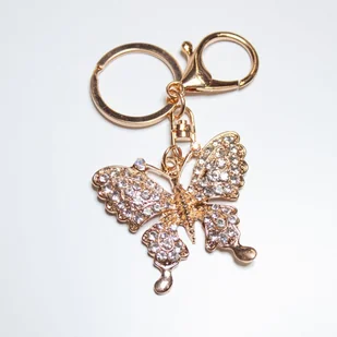 brelok z cyrkoniami motyl - Breloki - miniaturka - grafika 1