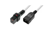 Kable komputerowe i do monitorów - Assmann Kabel zasilający Kabel zasilający IEC LOCK 3x1,5mm2 IEC C20 prosty/IEC C19 prosty M/Ż 2m biały IEC-PC1299 - miniaturka - grafika 1