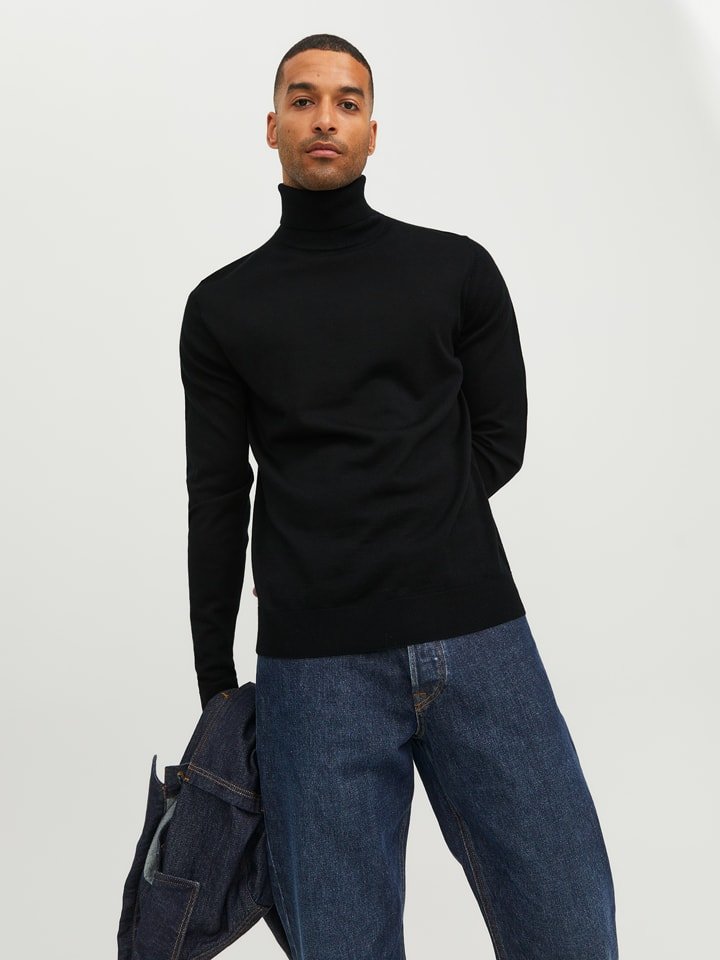 Jack & Jones Wełniany golf w kolorze czarnym