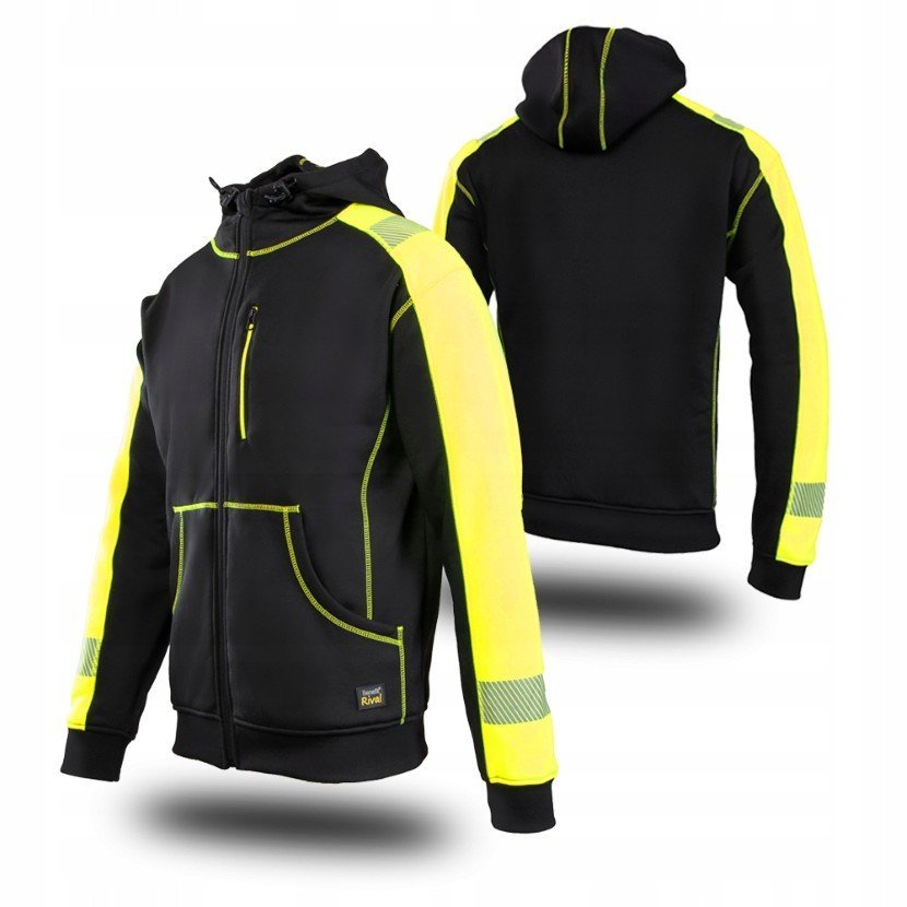 Bluza DRESOWA ROBOCZA ODBLASKOWA POLAR z kapturem