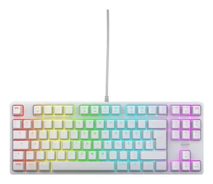 CHERRY K4V2 TKL klawiatura Gaming USB QWERTZ Niemiecki Biały CX-K4V2-RGB-TKL-WH-R-GER - Klawiatury - miniaturka - grafika 1