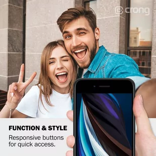 Crong Color Cover - Etui iPhone SE (2022/2020) / 8 / 7 (czarny) - Etui i futerały do telefonów - miniaturka - grafika 2