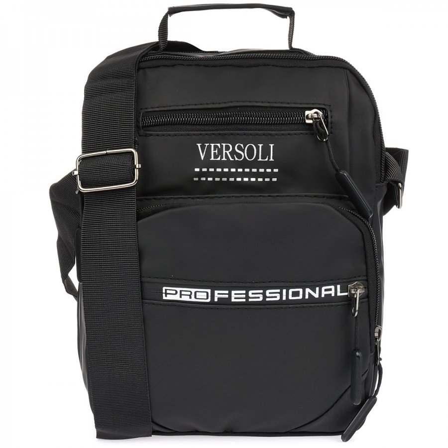 Torba Męska Saszetka Na Ramię Sportowa Torebka Materiałowa Pojemna Czarna