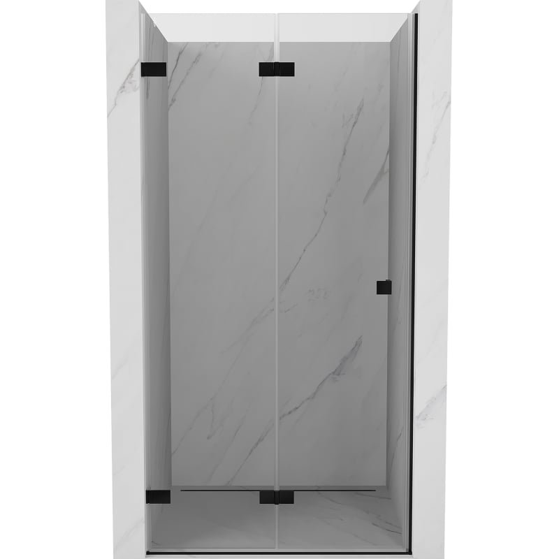 Mexen Lunar-F drzwi prysznicowe składane lewe 95 cm, transparent, czarne - 836-095-000-70-00-L