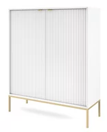 Inne meble do salonu - Komoda Nova K104 Złoty / Biała - miniaturka - grafika 1