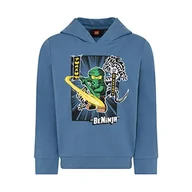 Bluzy dla chłopców - LEGO Chłopięca bluza z kapturem Ninjago Jungen LWStorm 304 bluza z kapturem, 612 Faded Blue, 146 - miniaturka - grafika 1