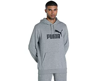 Bluzy męskie - Puma Męska bluza z kapturem Ess Big Logo Tr Sweat Szary Średni szary wrzos XL 586688 - grafika 1