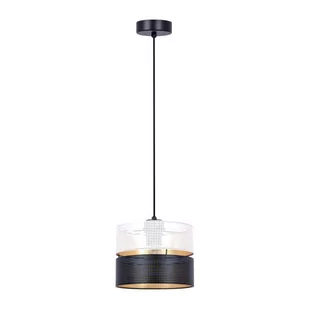 Lampa wisząca z eleganckim czarno-białym abażurem K-5290 z serii VEGA - Lampy sufitowe - miniaturka - grafika 1