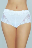Komplety bielizny - Figi damskie z wysokim stanem i koronką Viola Eldar białe  L - miniaturka - grafika 1