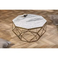 Ławy i stoliki kawowe - Invicta Stolik kawowy Diamond 70cm Marmor weiss Invicta 40393 - miniaturka - grafika 1