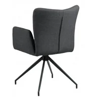Krzesła - Krzesło Laura z podłokietnikami szary     ciemny - miniaturka - grafika 1