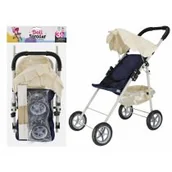 Domki dla lalek - Wózek dla lalek spacerowy metalowy granatowy MEGA CREATIVE 536568 - miniaturka - grafika 1