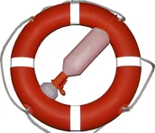 Żeglarstwo - KOŁO RATUNKOWE 71cm 2,5kg z zasobnikiem z liną 30m/8mm CE MED certyfikat - miniaturka - grafika 1