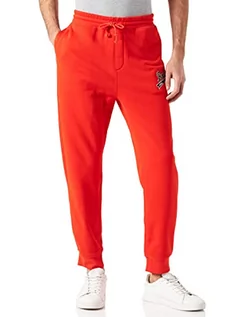 Spodenki męskie - BOSS Męskie spodnie do biegania Jafa RA z mieszanki bawełny z ekskluzywnym logo, pomarańczowy, XXL - grafika 1