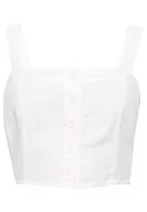 Koszulki i topy damskie - Superdry top damski enden linen, kość słoniowa (Chalk White Fu4), XXS - miniaturka - grafika 1