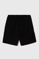 Spodnie i spodenki dla dziewczynek - Vans szorty dziecięce BY RANGE ELASTIC WAIST SHORT KIDS kolor czarny gładkie - miniaturka - grafika 1