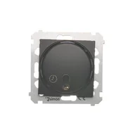 Wyłączniki światła i elektryczne - Łącznik z opóźnieniem wyłączenia Kontakt-Simon 54 DWC10P.01/49 z przekaźnikiem moduł 82A, 230V~ wymagana instalacja trójprzewodowa czarny - miniaturka - grafika 1