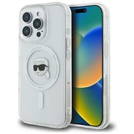 Etui i futerały do telefonów - Karl Lagerfeld KLHMP16XHLSKIH iPhone 16 Pro Max 6.9" biały/white hardcase IML Metal Karl Head MagSafe - miniaturka - grafika 1