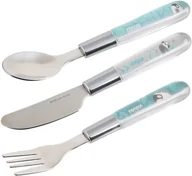 Sztućce dla dzieci - Zestaw sztućców ze stali nierdzewnej Exotic Animals niebieski 9/477 - miniaturka - grafika 1