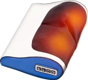 Elektryczna poduszka masująca, masaż głęboki, regulowana prędkość, cztery przyciski w kolorze niebieskim, wtyczka EU - Masażery - miniaturka - grafika 1