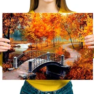 Zabawki kreatywne - Haft Diamentowy Diamond Painting,DIAMENTOWY MALARZ,Obraz DIY 5D,Mozaika Diamentowa 30x40,Jesień - miniaturka - grafika 1