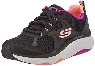 Skechers Damskie trampki D'LUX fitness, czarne, 7 UK - Trampki damskie - miniaturka - grafika 1