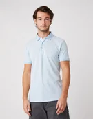 Koszulki męskie - MĘSKIE POLO WRANGLER SS REFINED POLO CERULEAN BLUE W7AFKHXVT 112131336 - Wrangler - miniaturka - grafika 1