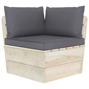 vidaXL VidaXL Ogrodowa sofa narożna z palet z poduszkami impregnowany świerk 3063348 - Sofy ogrodowe - miniaturka - grafika 2