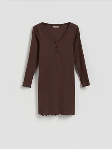 Reserved - Bawełniana koszula nocna - brązowy - Moda i Uroda OUTLET - miniaturka - grafika 1