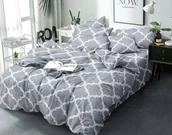 Pościel - Antonio Pościel 160x200 4cz AML715 szara Maroko - miniaturka - grafika 1