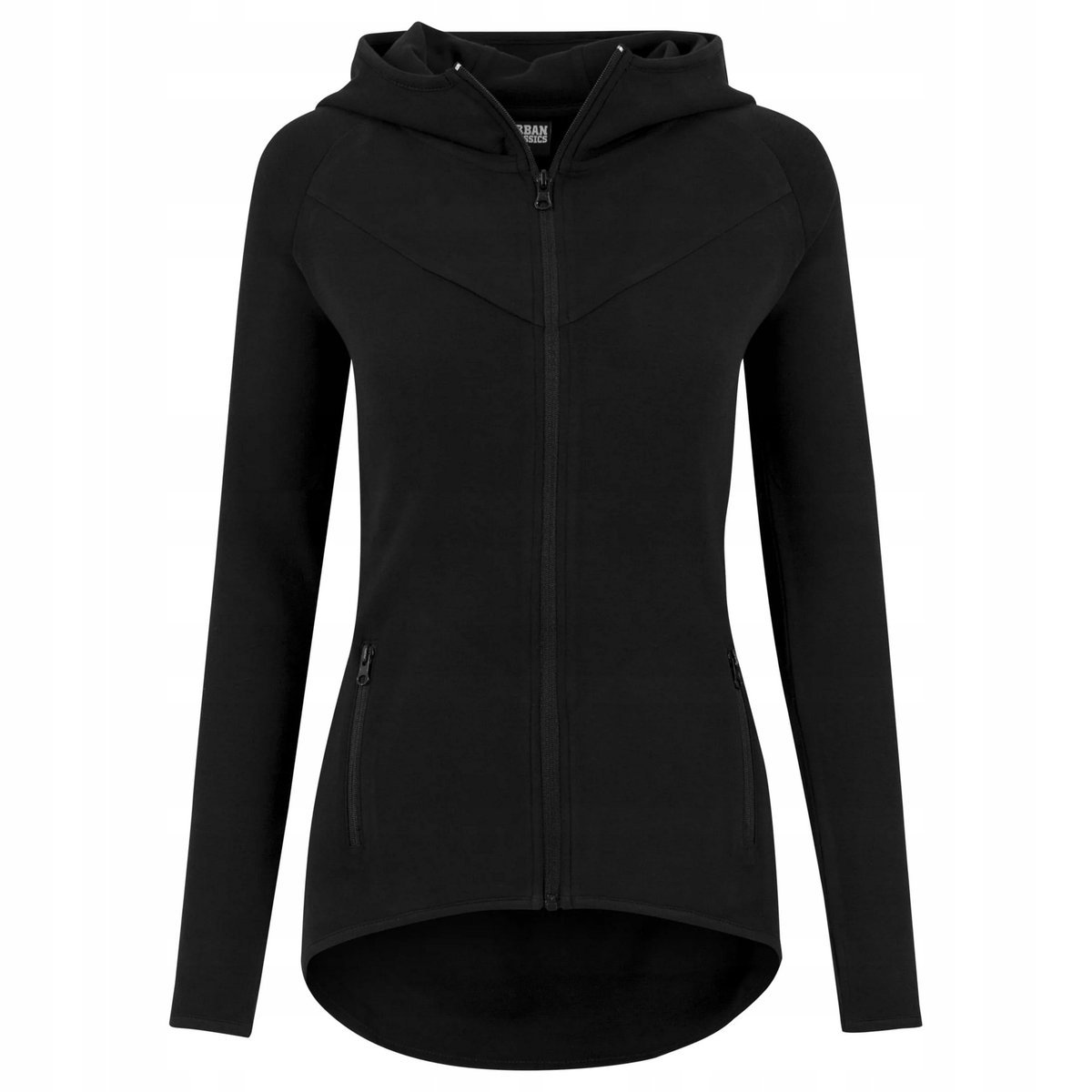 URBAN CLASSICS CZARNA BLUZA DAMSKA Z KAPTUREM I DŁUGIM RĘKAWEM M J_A