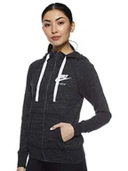 Bluzy damskie - Nike Damska bluza sportowa Gym Vintage Hoodie Full-zip-883729 ciemnoszary XS - miniaturka - grafika 1