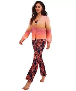 Joe Browns Damski sweter z długim rękawem Sloe Joes zrównoważony, przytulny, dzianinowy ombre, zapinany na guziki, różowy, L - Swetry damskie - miniaturka - grafika 1