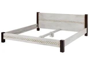 Łóżko Rama Castle Antik #404 Mango Bielone I Akacja Lakierowana 200X200 Cm B 2780 - Łóżka - miniaturka - grafika 1