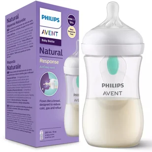 Philips Avent Butelka Natural Responsywna AirFree 260 ml 1m+ SCY673/01 RESPONSE - Butelki dla niemowląt - miniaturka - grafika 1