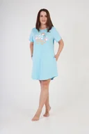 Bielizna nocna - Koszula Nocna bawełniana 4XL plus size duża - miniaturka - grafika 1