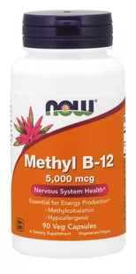 Now® Foods NOW Metylo B12 5000 mcg, 90 kapsułek roślinnych - Witaminy i minerały - miniaturka - grafika 1