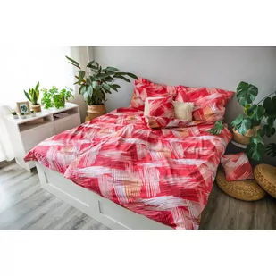 Czerwona bawełniana pościel jednoosobowa 140x200 cm LP Dita Red – Cotton House - Pościel - miniaturka - grafika 1