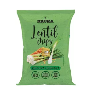 Naura Chrupki z soczewicy Zielona cebulka 70 g - Chrupki - miniaturka - grafika 1