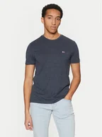 Koszulki męskie - Tommy Jeans T-Shirt Jaspe DM0DM20363 Granatowy Slim Fit - miniaturka - grafika 1