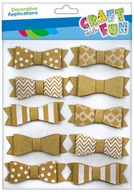 Pozostałe akcesoria dla plastyków - Craft with Fun Ozdoba dekoracyjna Pap samoprzylepna Kokard 12szt Zlot 12/14 - miniaturka - grafika 1