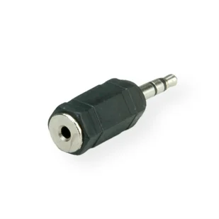 Roline 11094445 Stereo Adapter 3,5 MM wtyk do gniazda 2,5 MM Czarny 11.09.4445 - Adaptery i przejściówki - miniaturka - grafika 1