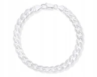 Bransolety męskie - Bransoletka Srebrna Męska Gruba Szeroka Pancerka Pełna dł. 23 cm 925 - miniaturka - grafika 1