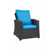 Poduszki na krzesła - 6 x Poduszki na krzesło ogrodowe 56x52x7+56x50 Niebieska poduszki na krzesło z oparciem fotel ogrdowy rattanowy poduszi na krzesło na zewnątrz - miniaturka - grafika 1