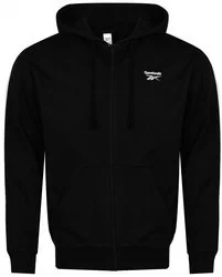 REEBOK - BLUZA UNISEX CL SV FZ HOODIE IC1941 rozpinana z kapturem CZARNA - Bluzy męskie - miniaturka - grafika 1