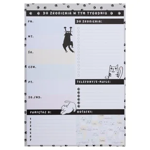 Planer Tygodniowy, Purrrfect School, A4, 52 Kartki - Planery - miniaturka - grafika 1