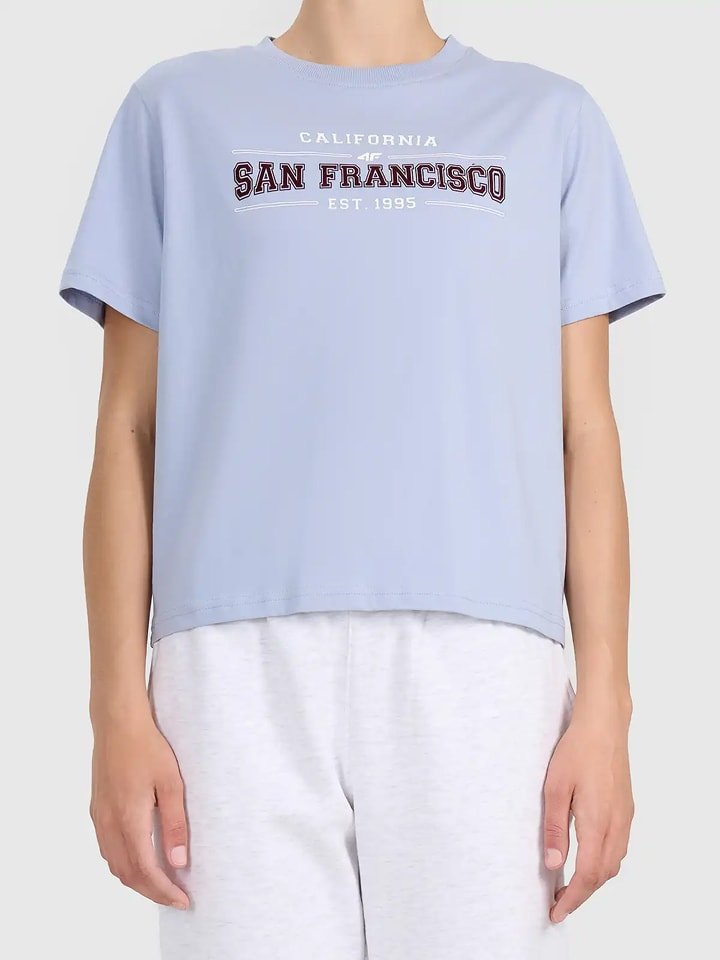 4F Koszulka w kolorze błękitnym