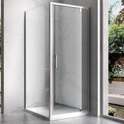 Kabiny prysznicowe - Hydrosan Kabina prysznicowa 80x80 kwadratowa drzwi pełne uchylne KZ04B - miniaturka - grafika 1