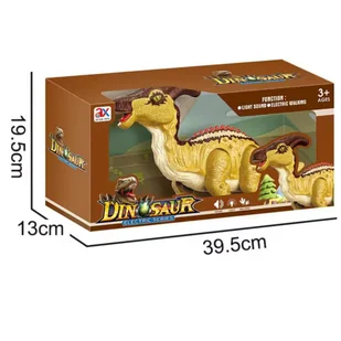 DINOZAUR NA BATERIE PARACERATOPS CHODZI RUSZA PYSKIEM EFEKTY ŚWIETLNE DŹWIĘK - Mały naukowiec - miniaturka - grafika 1