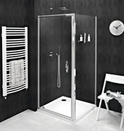 Kabiny prysznicowe - GELCO Kabina prysznicowa kwadratowa SIGMA SIMPLY 1-skrzydłowa 90x90x190 drzwi uchylne chrom szkło transparentne uniwersalna z powłoką Coated Glass GS1296GS3190 - miniaturka - grafika 1